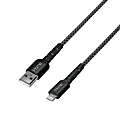 iHome Lifeworks Nylon Braided Lightning To USB A Cable, 6', Black 1 thumbnail image
