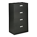 HON® 600 30"W x 19-1/4"D Lateral 4-Drawer File Cabinet With Lock, Charcoal