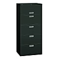 HON® 600 30"W x 18"D Lateral 5-Drawer File Cabinet With Lock, Charcoal 1 thumbnail image