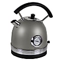 West Bend Retro 1.7L Stainless Steel Electric Kettle, Gray