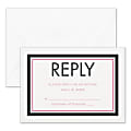 Custom Wedding & Event Response Cards With Envelopes, 4-7/8" x 3-1/2", Double Lined Border, Box Of 25 Cards