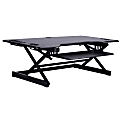 Rocelco Sit/Stand Desk Riser, 20"H x 45-8/10"W x 23-8/10"D, Black 1 thumbnail image