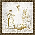 Timeless Frames® Holiday Art, 12” x 12”, Nativity Gold
