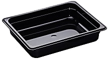 Cambro H-Pan High-Heat GN 1/2 Food Pans, 2"H x 10-7/16"W x 12-3/4"D, Black, Pack Of 6 Pans 1 thumbnail image