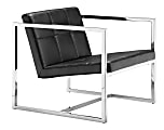 Zuo Modern® Carbon Occasional Chair, Black/Chrome