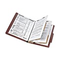 ACCO® Durable Pressboard Classification Folders, Legal Size, 3" Expansion, 2 Partitions, 60% Recycled, Earth Red, Box Of 10