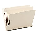 SJ Paper Top-Tab Economy Classification Folders, Letter Size, 3 Dividers, 35% Recycled, Manila, Box Of 15