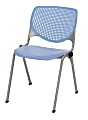 KFI Studios KOOL Stacking Chair, Peri Blue/Silver