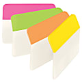 Post-it® Durable Hanging File Folder Tabs, Angled, 2" x 1 1/2", Assorted Colors, Pack Of 24