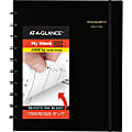 2024-2025 AT-A-GLANCE® Move-A-Page Academic Weekly/Monthly Appointment Book Planner, 9” x 11”, Black, July To August, 70957E05