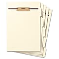 Smead® Hinge Covered Fastener File Folder Dividers, Letter Size, Manila, Pack Of 50 1 thumbnail image