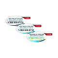 Custom Printed Outdoor Weatherproof 1-, 2- Or 3-Color Labels And Stickers, 1" x 2" Oval, Box Of 250 Labels 1 thumbnail image