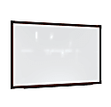 Ghent Prest Magnetic Dry-Erase Whiteboard, Porcelain, 38-1/4” x 62-1/4”, White, Carmel Oak Wood Frame