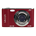 Minolta MND20 44-Megapixel HD 16x Zoom Digital Camera With 2.7K Quad Lens, Red