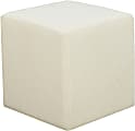 Lifestyle Solutions Brady Fabric Ottoman, 19”H x 18”W x 18”D, Ivory 1 thumbnail image
