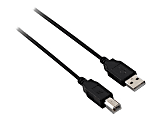 V7 - USB cable - USB (M) to USB Type B (M) - USB 2.0 - 6 ft - black 1 thumbnail image