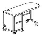 HON® SmartLink™ Workstation, Right Single-Pedestal Desk With 2 Drawers, 30" x 24" x 60", Charcoal 1 thumbnail image