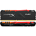 HyperX FURY 16GB (2 x 8GB) DDR4 SDRAM Memory Kit - 16 GB (2 x 8GB) - DDR4-3200/PC4-25600 DDR4 SDRAM - 3200 MHz - 1.35 V - Non-ECC - Unbuffered - 288-pin - DIMM 1 thumbnail image