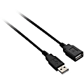 V7 USB Cable - 3.28 ft USB Data Transfer Cable for Digital Camera, Printer, Scanner, Media Player - First End: 1 x USB 2.0 Type A - Male - Second End: 1 x USB 2.0 Type A - Female - 480 Mbit/s - Extension Cable - Shielding - 28 AWG - Black