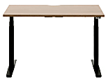 Allermuir Slide Electric 48"W Height-Adjustable Standing Desk, Walnut/Black