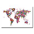 Trademark Fine Art Giclee Print On Canvas, Butterflies World Map II By Michael Tompsett, 18"H x 24"W 1 thumbnail image
