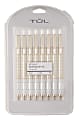 TUL® BP Series Retractable Ballpoint Pens, Medium Point, 1.0 mm, White Geometric Barrel, Black Ink, Pack Of 8 Pens 1 thumbnail image