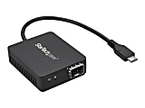 StarTech.com USB C to Fiber Optic Converter - Open SFP - USB 3.0 Gigabit Ethernet Network Adapter - 1000BASE-SX/LX - Windows / Mac / Linux 1 thumbnail image