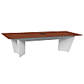 Regency Array Melamine Oval Conference Table, 29"H x 120"W x 48"D, Cherry/White 1 thumbnail image