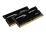 HyperX Impact - DDR4 - kit - 32 GB: 2 x 16 GB - SO-DIMM 260-pin - 2666 MHz / PC4-21300 - CL15 - 1.2 V - unbuffered - non-ECC - black - for Intel Next Unit of Computing 12 Pro Kit - NUC12WSHi3, 12 Pro Kit - NUC12WSKi5
