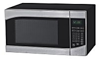 Avanti 0.9 Cu Ft Countertop Microwave Oven, Silver/Black
