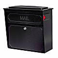 Mail Boss™ Townhouse Wall Mount Locking Mailbox, 16"H x 15 3/4"W x 7 1/2"D, Black 1 thumbnail image