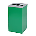 Alpine Industries Stainless-Steel Trash Bin With Mixed Opening Lid, 29 Gallon, 30”H x 16-15/16”W x 16-15/16”D, Green 1 thumbnail image