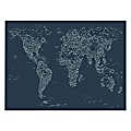 Trademark Fine Art Giclee Print On Canvas, Font World Map VI By Michael Tompsett, 18"H x 24"W 1 thumbnail image