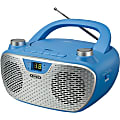 JENSEN Portable Stereo Compact Disc Player with AM/FM Stereo Radio - 1 x Disc Integrated Stereo Speaker - Blue, Silver - CD-DA, MP3 - Auxiliary Input 1 thumbnail image