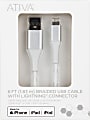 Ativa® Lightning To USB Type-A Cable, 6', White, 45402 1 thumbnail image