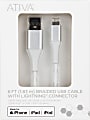 Ativa® Lightning To USB Type-A Cable, 6', White, 45402