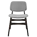 Eurostyle Gunther Side Accent Chairs, Gray/Dark Walnut, Set Of 2 Chairs