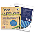 Bona® SuperCourt™ Athletic Floorcare Microfiber Cleaning Pads, 13", Dark Blue/Light Blue, Pack Of 2 Pads