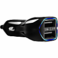 Targus iStore Duo Car Charger - 12 W - 12 V DC Input - 5 V Output - 2.40 A - Black - 1 1 thumbnail image