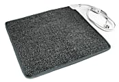 COZY PRODUCTS Toes Heated Carpet Mat, 1/4" x 17-3/4", Gray