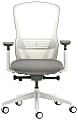 Allermuir Ousby Ergonomic Fabric Mid-Back Task Chair, Light Gray/Snow/Slate