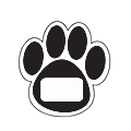 Ashley Productions Die-Cut Magnets, Black Paws, 12 Magnets Per Sheet, Pack Of 5 Sheets