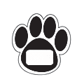 Ashley Productions Die-Cut Magnets, Black Paws, 12 Magnets Per Sheet, Pack Of 5 Sheets 1 thumbnail image