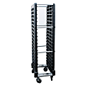 Rubbermaid® 18-Tier Mobile Steam Table Pan Rack, 67-7/8"H x 18-5/8"W x 23-3/4"D, Black 1 thumbnail image