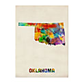 Trademark Fine Art Oklahoma Map Canvas Art, 18" x 24"