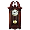 Bedford Clocks Wall Clock, 26-1/2”H x 12-1/2”W x 2-1/4”D, Cherry Oak