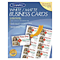 Geographics Inkjet, Laser Print Business Card - 3 1/2" x 2" - 65 lb Basis Weight - Matte - 100 / Pack - White 1 thumbnail image