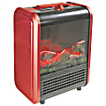 Comfort Zone 1200 Watts Electric Ceramic Heater, 3 Heat Settings, 14.5"H x 7.5"W, Red 1 thumbnail image