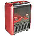 Comfort Zone 1200 Watts Electric Ceramic Heater, 3 Heat Settings, 14.5"H x 7.5"W, Red