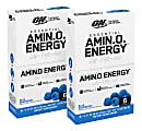 Optimum Nutrition Essential Amino Energy Stick Packs, 0.31 Oz, Blue Raspberry, 6 Sticks Per Box, Pack Of 2 Boxes